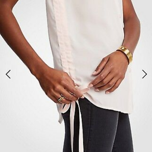 NWT Ann Taylor Side Tie Button Down Shell - Picture 3 of 4